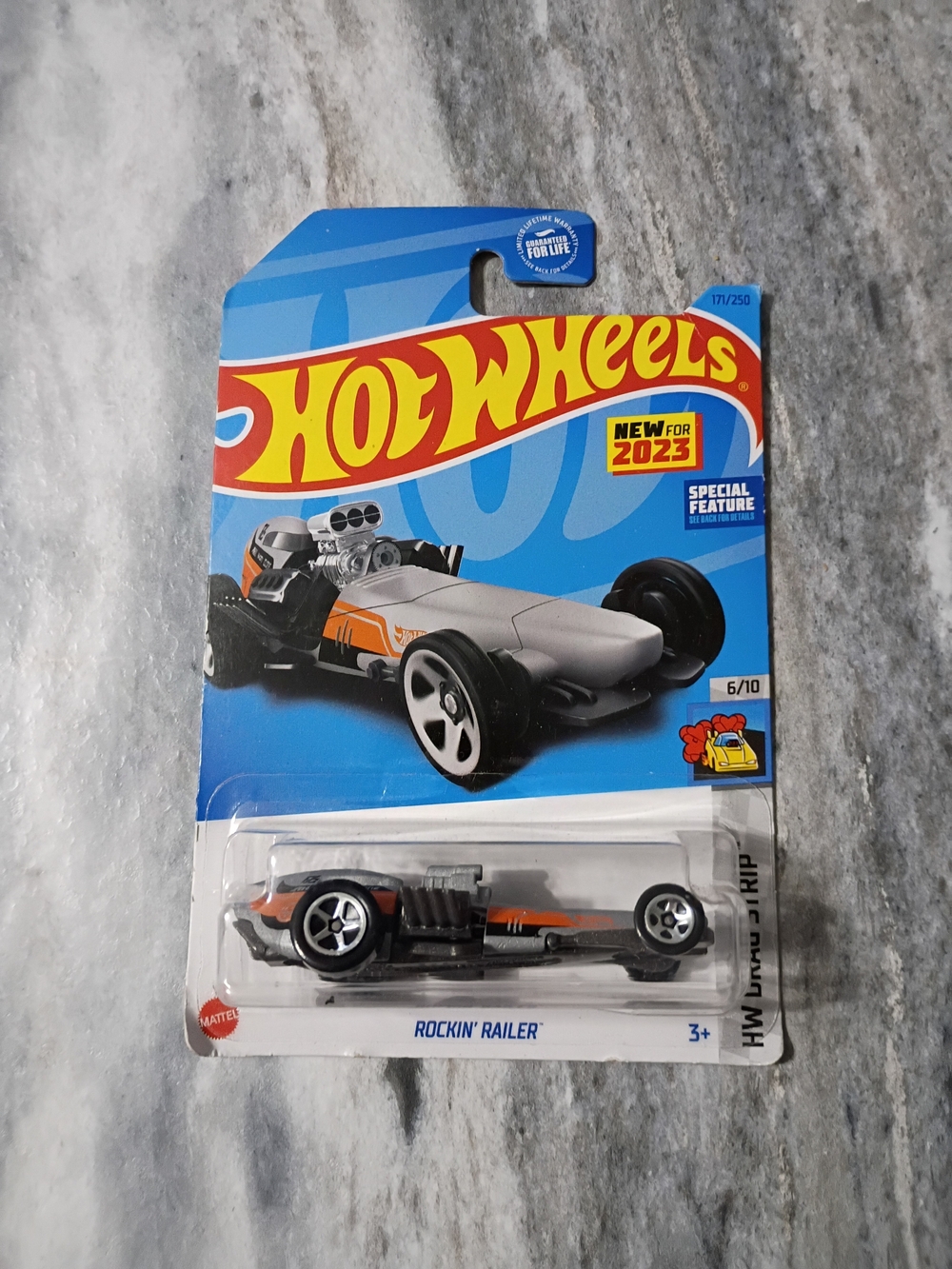 Mattel Hot Wheels Rockin' Railer Toy Car - Gray, Black & Orange